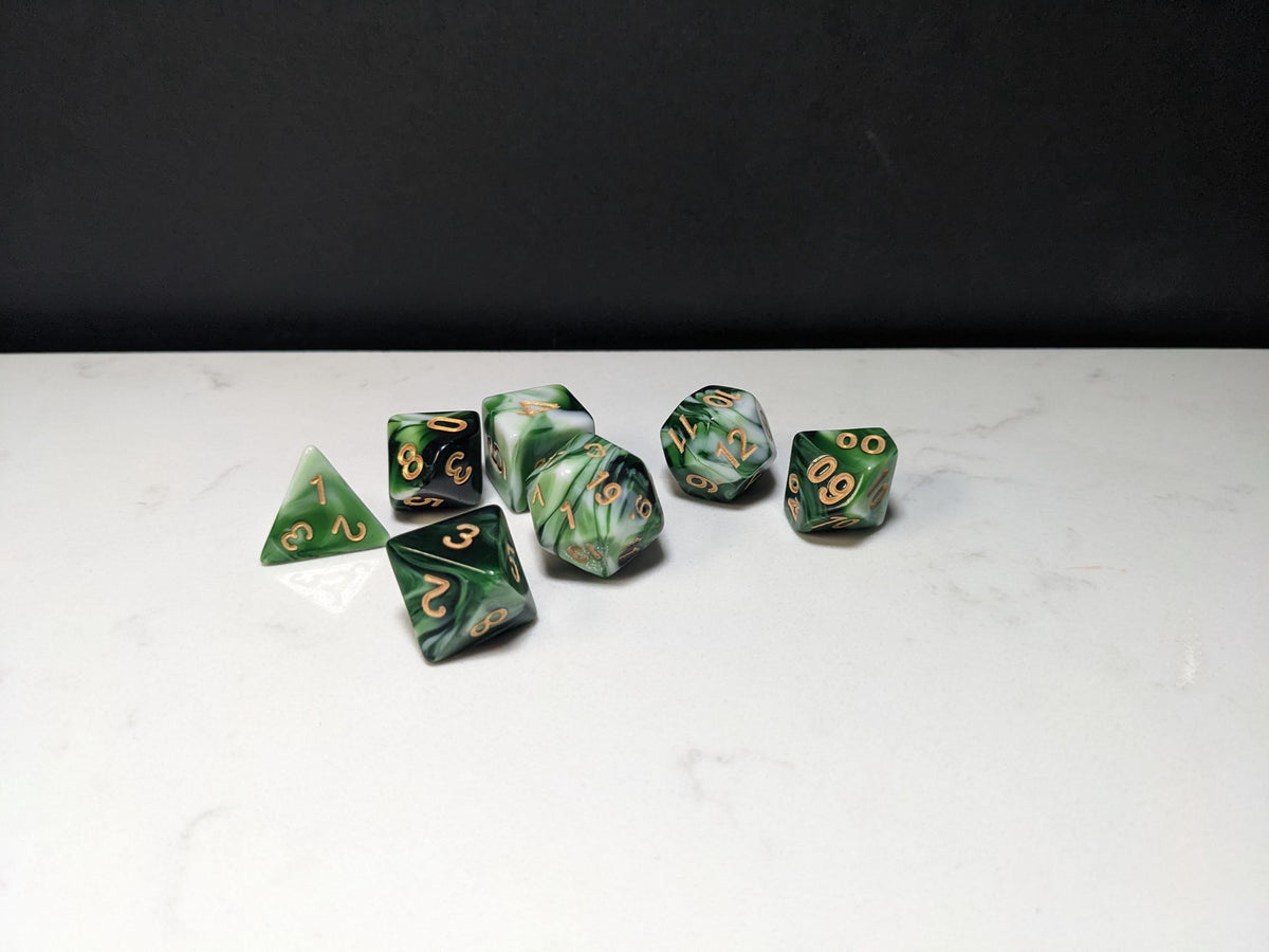 Acrylic DND Dice Set - Marble Swirl
