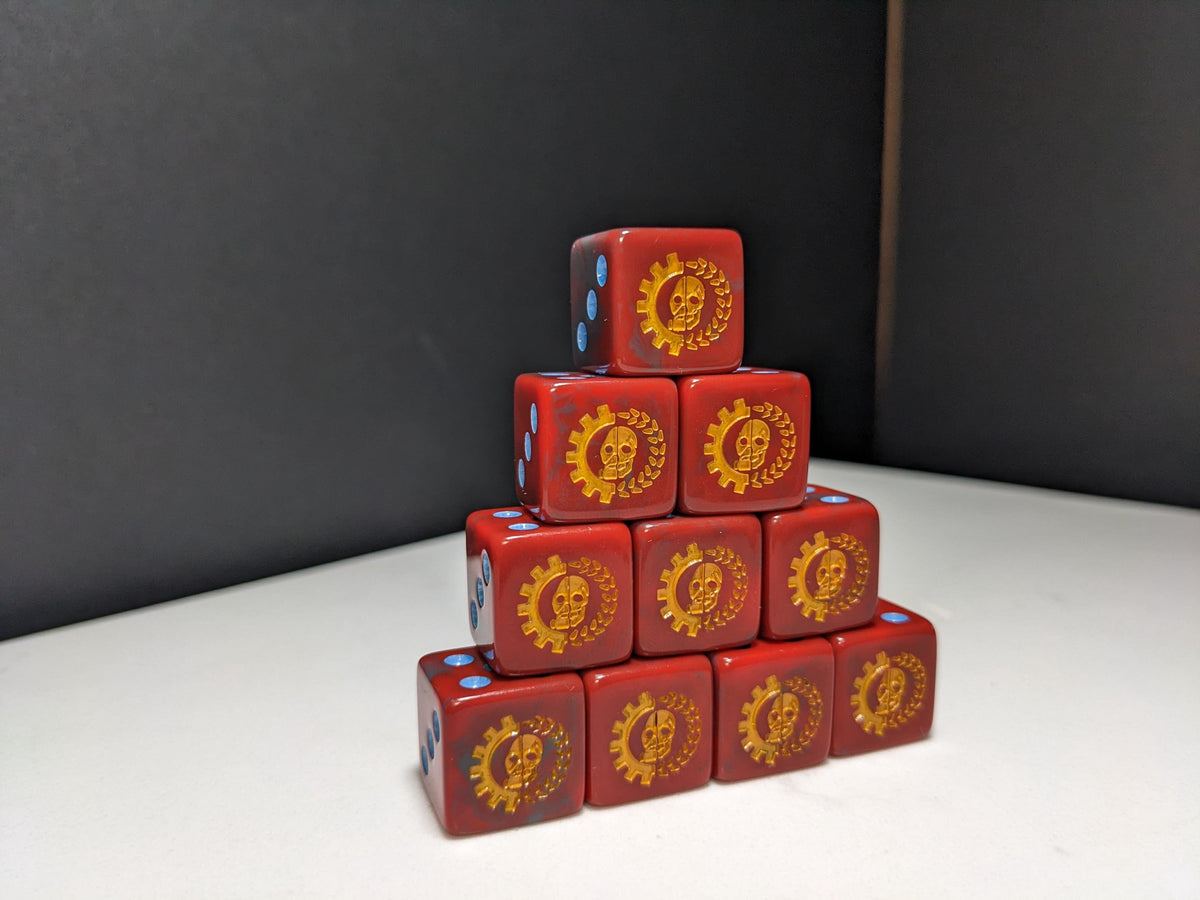 16mm Dice - Cult of the Machine Inspired by Sci-Fi 10x