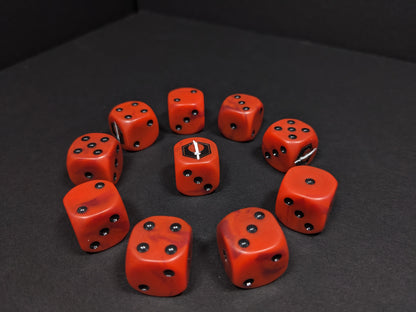 Fire Enclaves Dice 16mm Inspired by Sci-Fi 10x