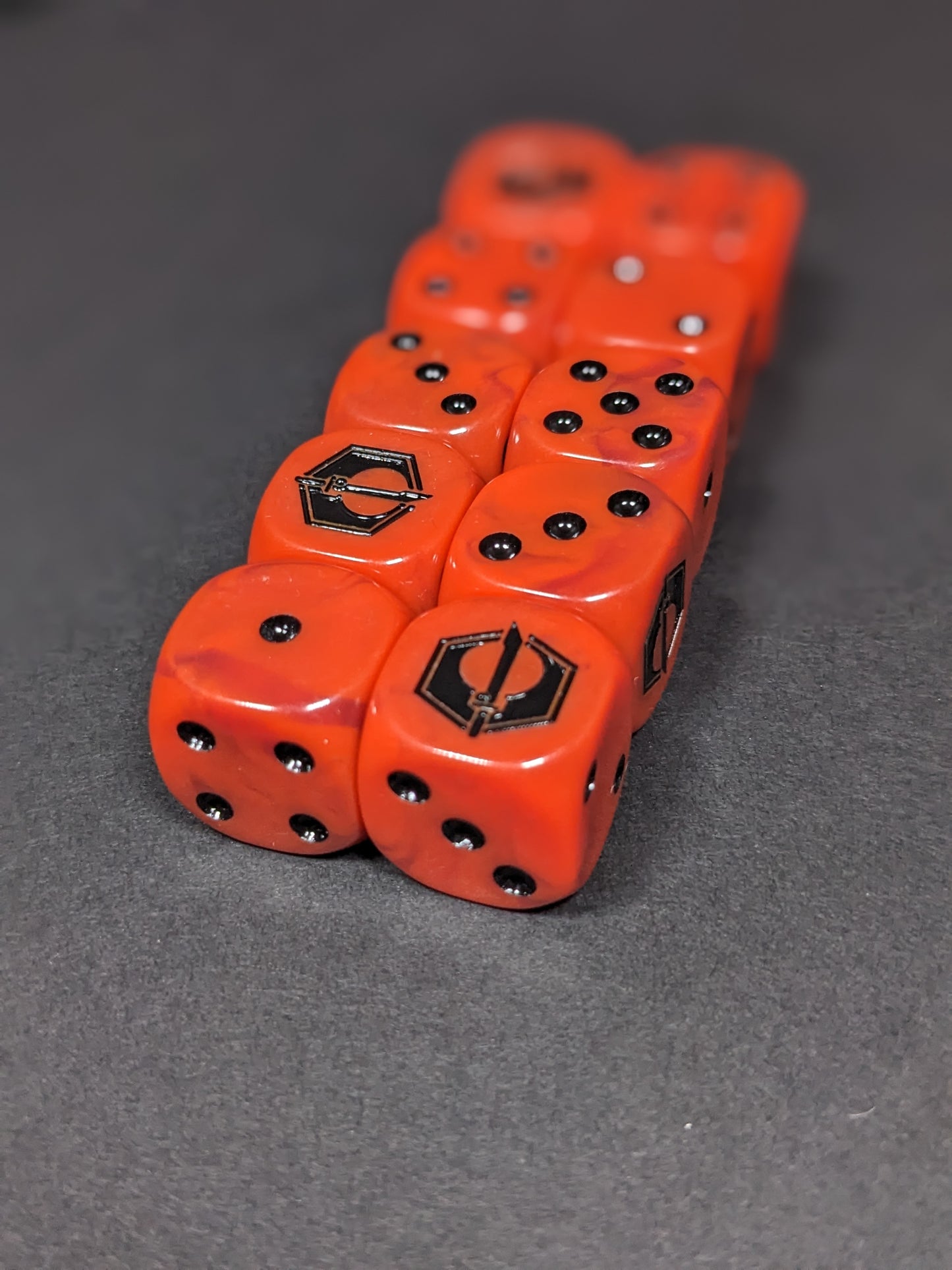 Fire Enclaves Dice 16mm Inspired by Sci-Fi 10x