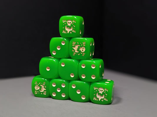 Da Laughin Orc Dice 16mm 10x Inspired by Sci-Fi