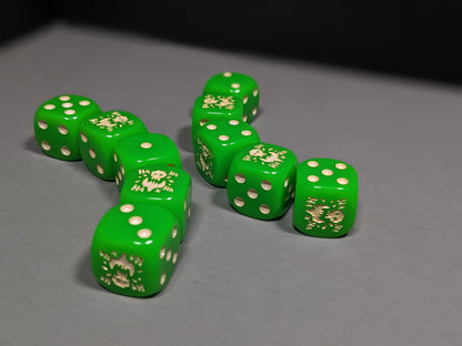 Da Laughin Orc Dice 16mm 10x Inspired by Sci-Fi