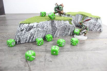 Ork COG Dice 10x Inspired by Sci-fi