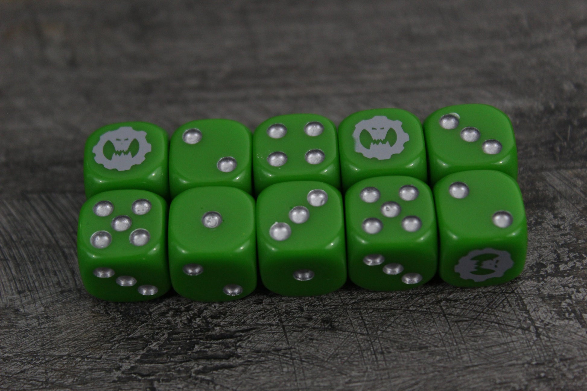 Ork COG Dice 10x Inspired by Sci-fi