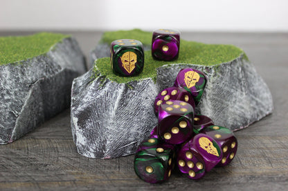 Dark Jester Mask Dice 16mm Inspired by Sci-Fi