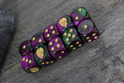 Dark Jester Mask Dice 16mm Inspired by Sci-Fi 10x
