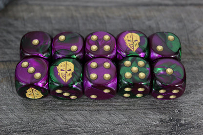 Dark Jester Mask Dice 16mm Inspired by Sci-Fi