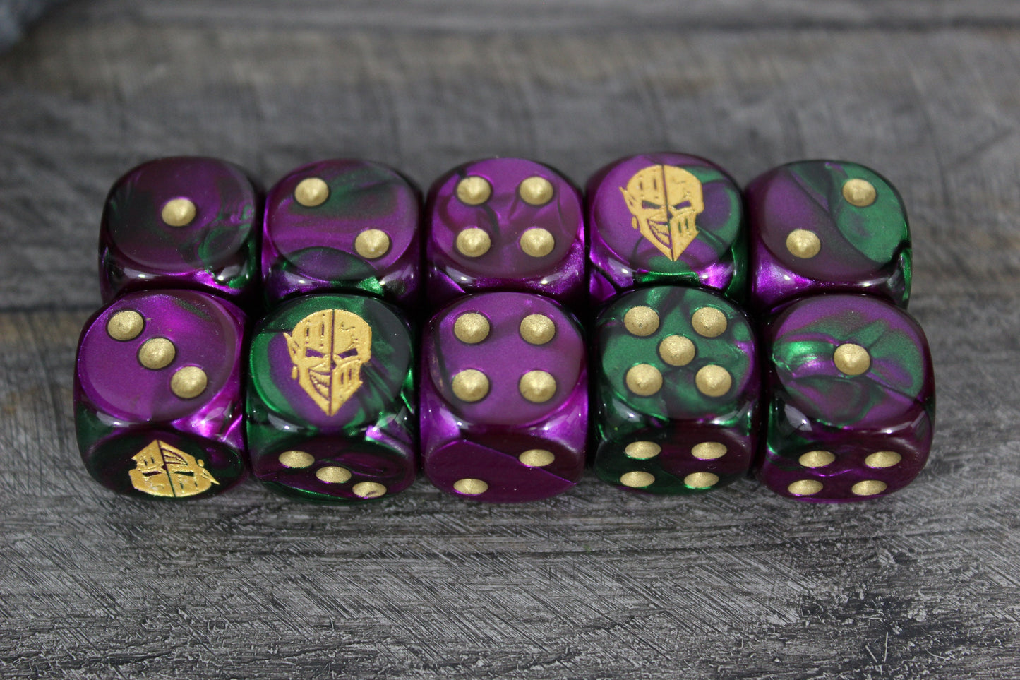 Dark Jester Mask Dice 16mm Inspired by Sci-Fi 10x