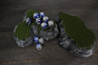 Star Knight Swords Crossed Dice 16mm 10x Inspired by Sci-Fi