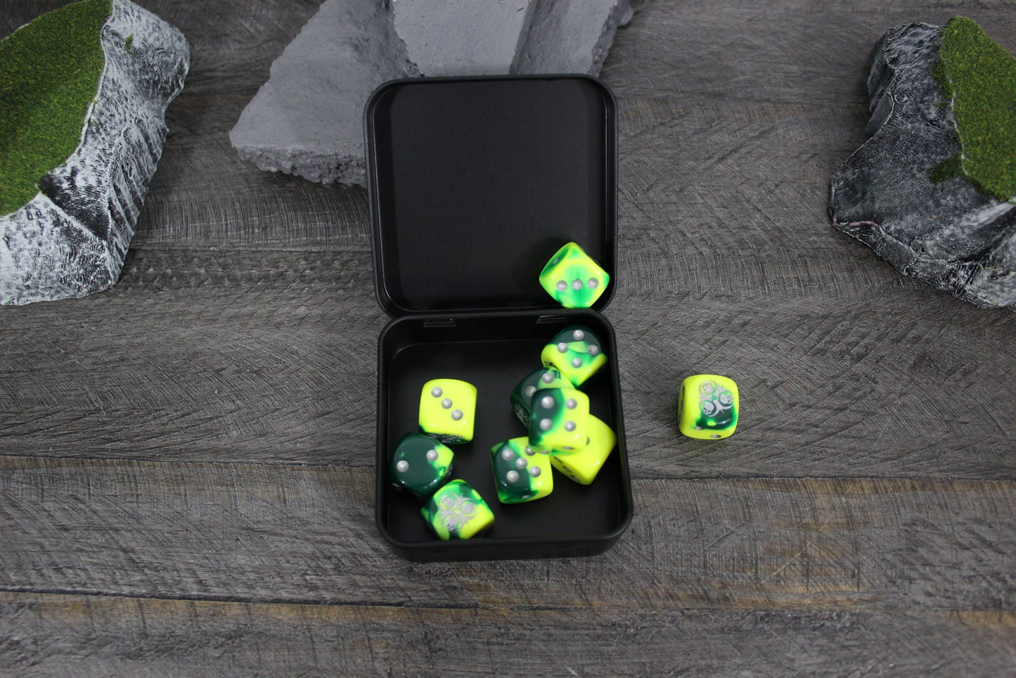 Black Ikarus Project Tin Dice Box