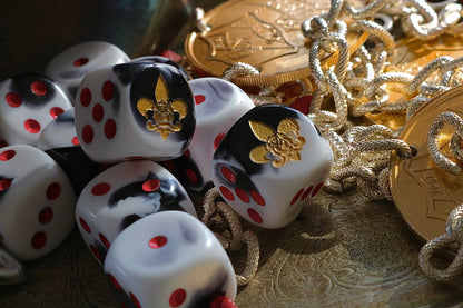 Order of the Holy Rose Dice 16mm Inspired by Sci-Fi/Fleur De Lis