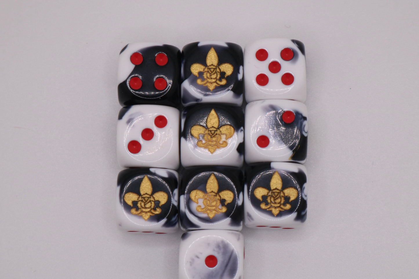 Order of the Holy Rose Dice 16mm Inspired by Sci-Fi/Fleur De Lis