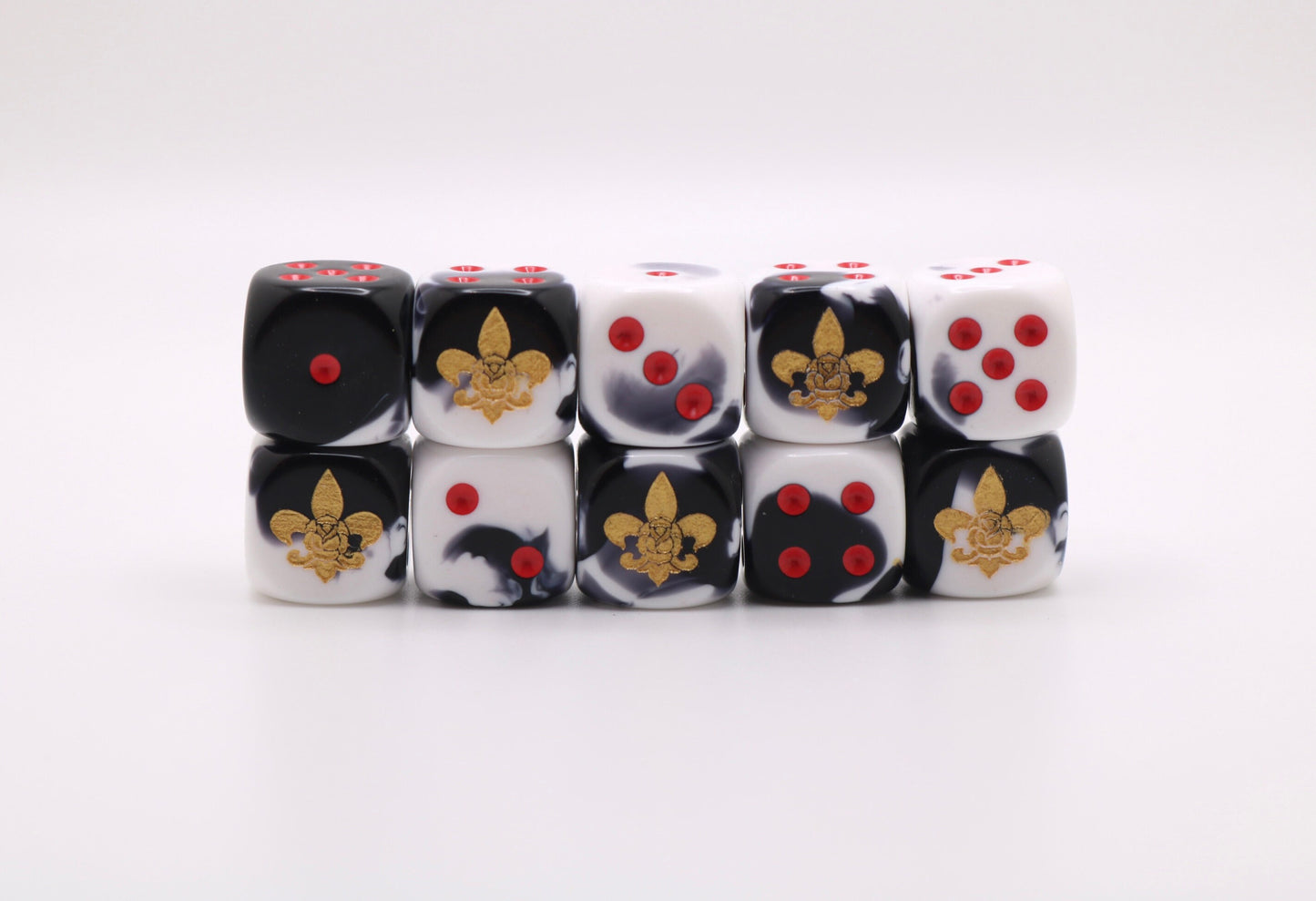 Order of the Holy Rose Dice 16mm Inspired by Sci-Fi/Fleur De Lis