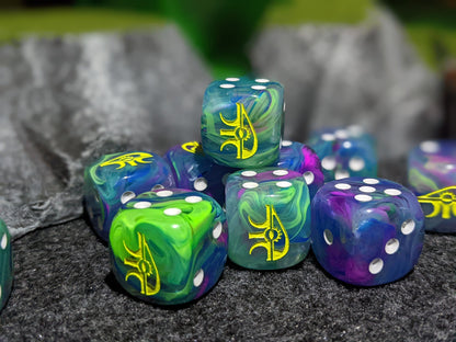 Eye of the Wraith Dice 16mm Inspired by Sci-Fi 10x