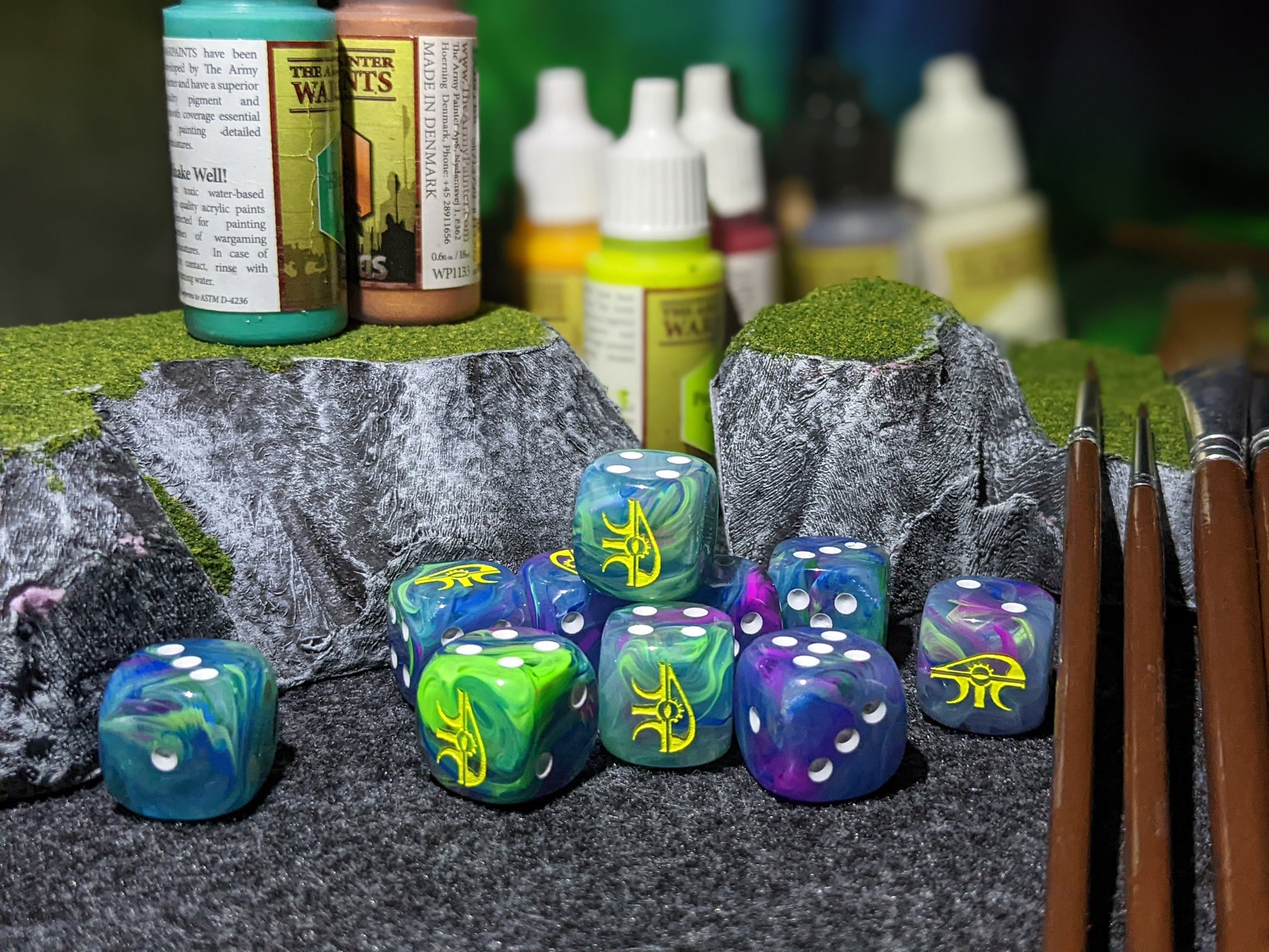 Eye of the Wraith Dice 16mm Inspired by Sci-Fi 10x