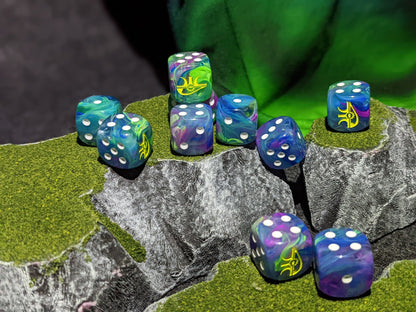 Eye of the Wraith Dice 16mm Inspired by Sci-Fi 10x