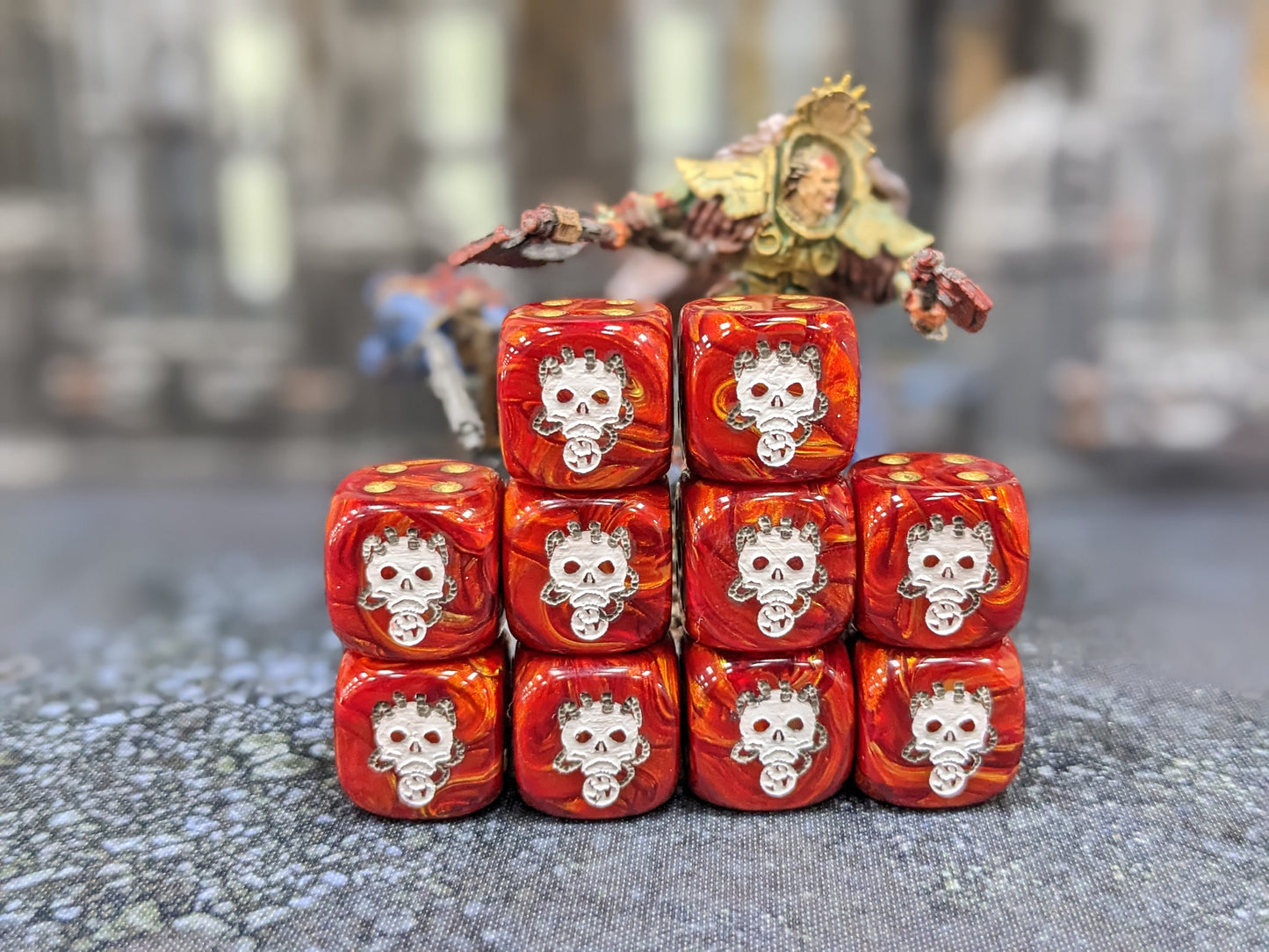 Skull Taker Dice 16mm Inspired by Sci-Fi 10x