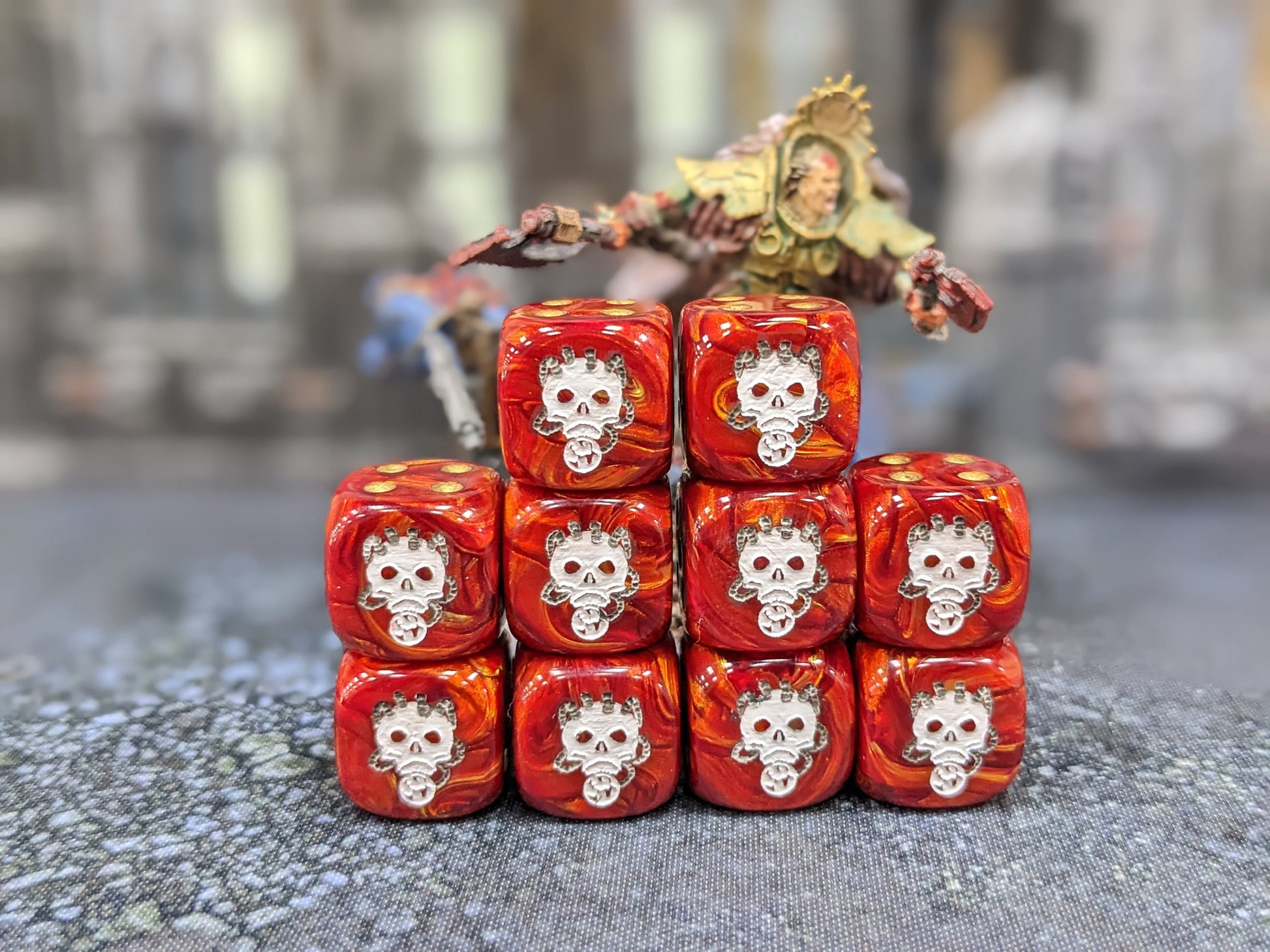 Skull Taker Dice 16mm Inspired by Sci-Fi 10x