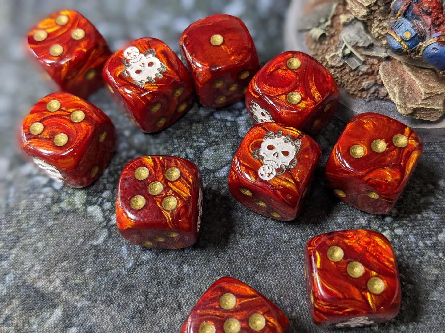 Skull Taker Dice 16mm Inspired by Sci-Fi 10x
