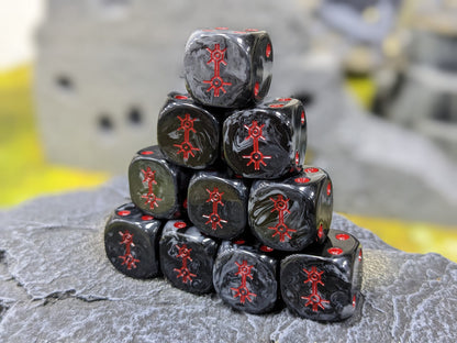 Dark Mystical Dynasty Dice 16mm Inspired by Sci-Fi