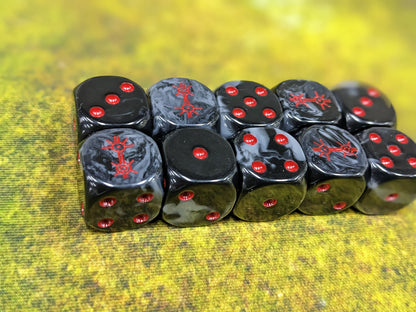 Dark Mystical Dynasty Dice 16mm Inspired by Sci-Fi