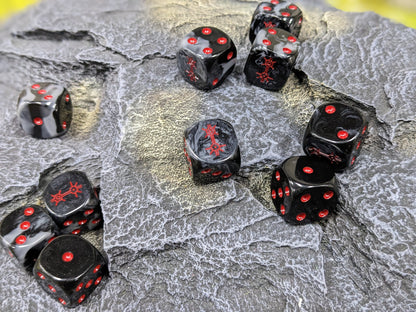 Dark Mystical Dynasty Dice 16mm Inspired by Sci-Fi