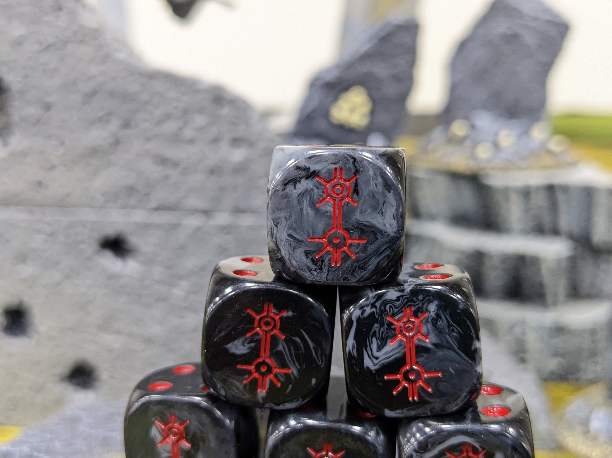 Dark Mystical Dynasty Dice 16mm Inspired by Sci-Fi