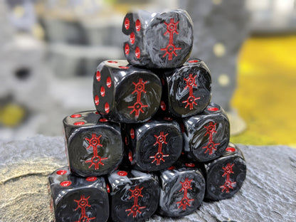 Dark Mystical Dynasty Dice 16mm Inspired by Sci-Fi