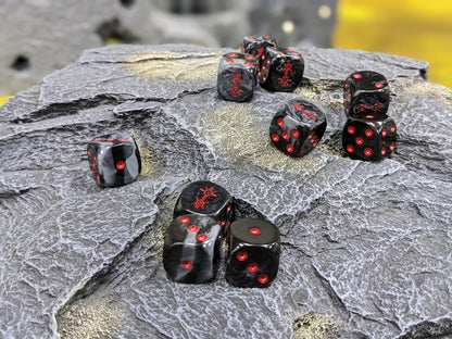 Dark Mystical Dynasty Dice 16mm Inspired by Sci-Fi