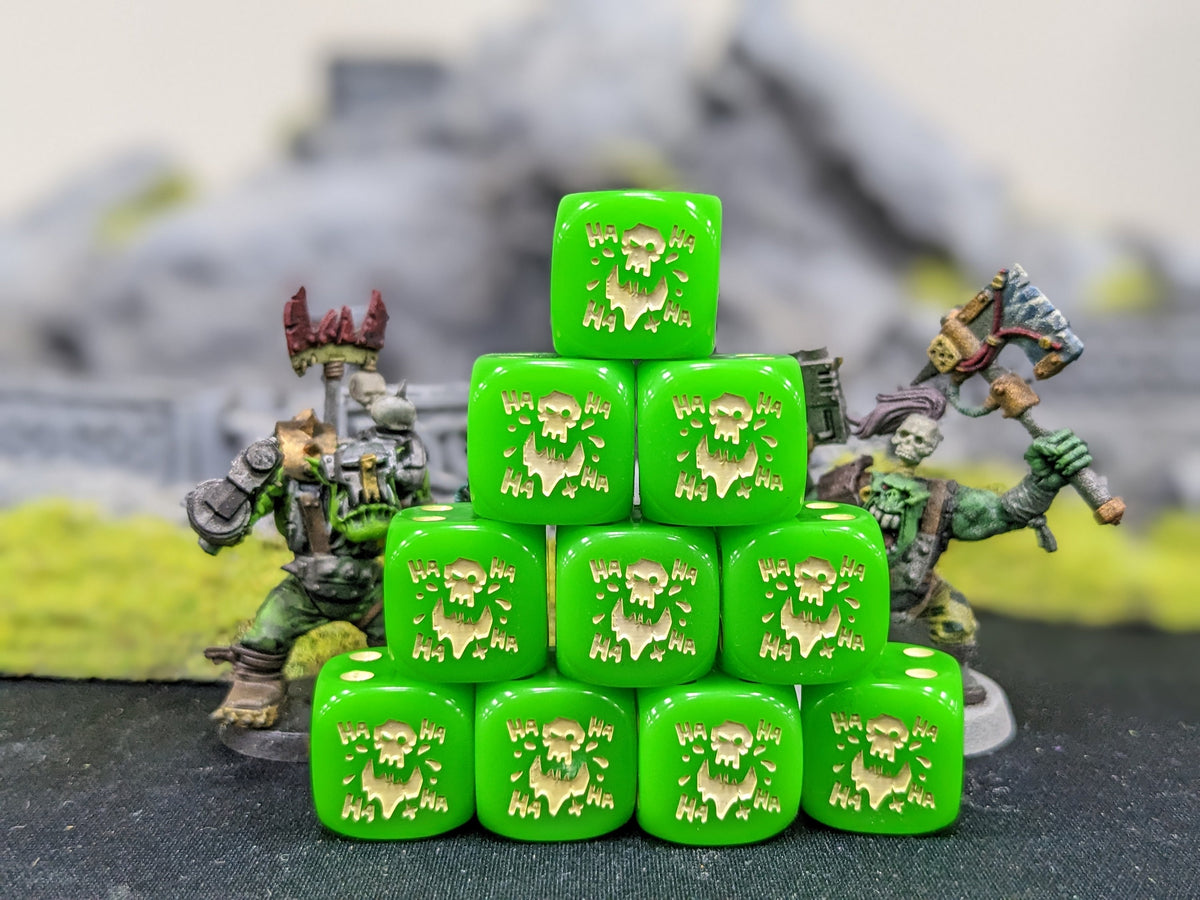 Da Laughin Orc Dice 16mm 10x Inspired by Sci-Fi