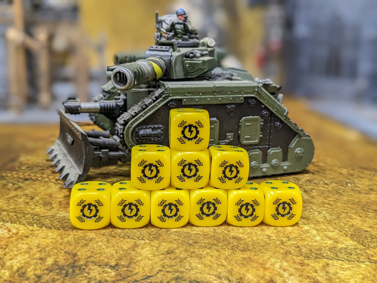 Steel Legion Tank Dice 16mm Inspired by Sci-Fi/Warhammer 40k