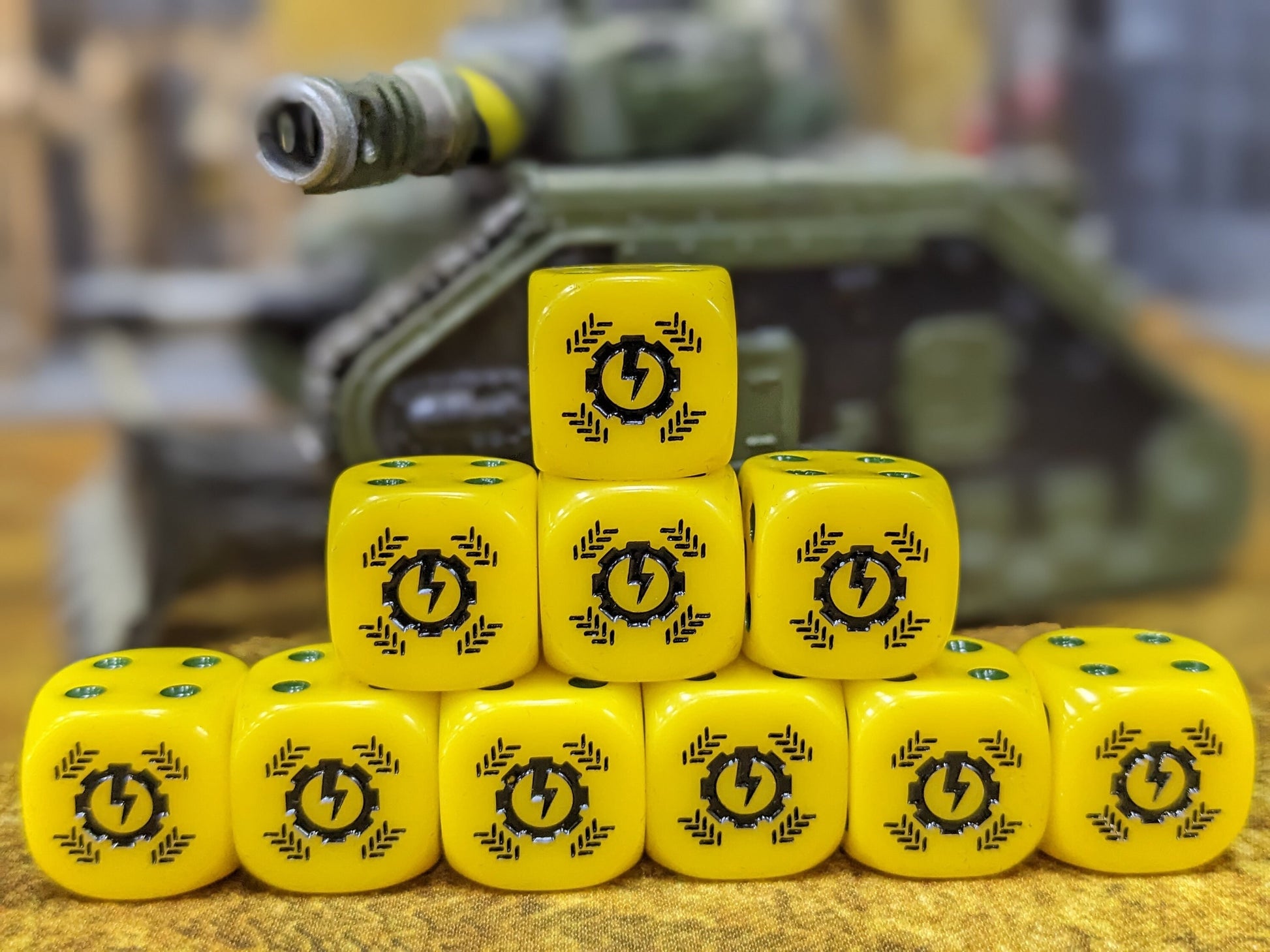 Steel Legion Tank Dice 16mm Inspired by Sci-Fi