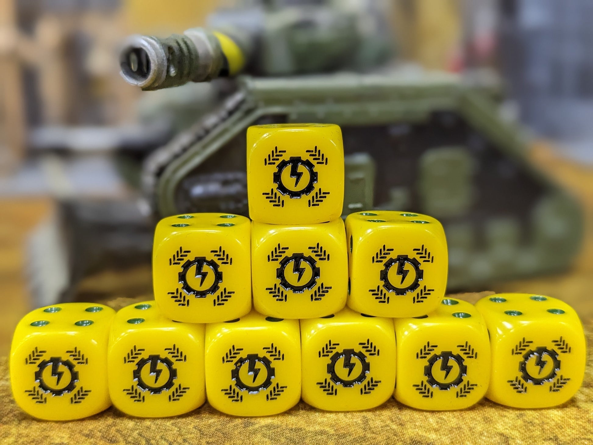 Steel Legion Tank Dice 16mm Inspired by Sci-Fi/Warhammer 40k