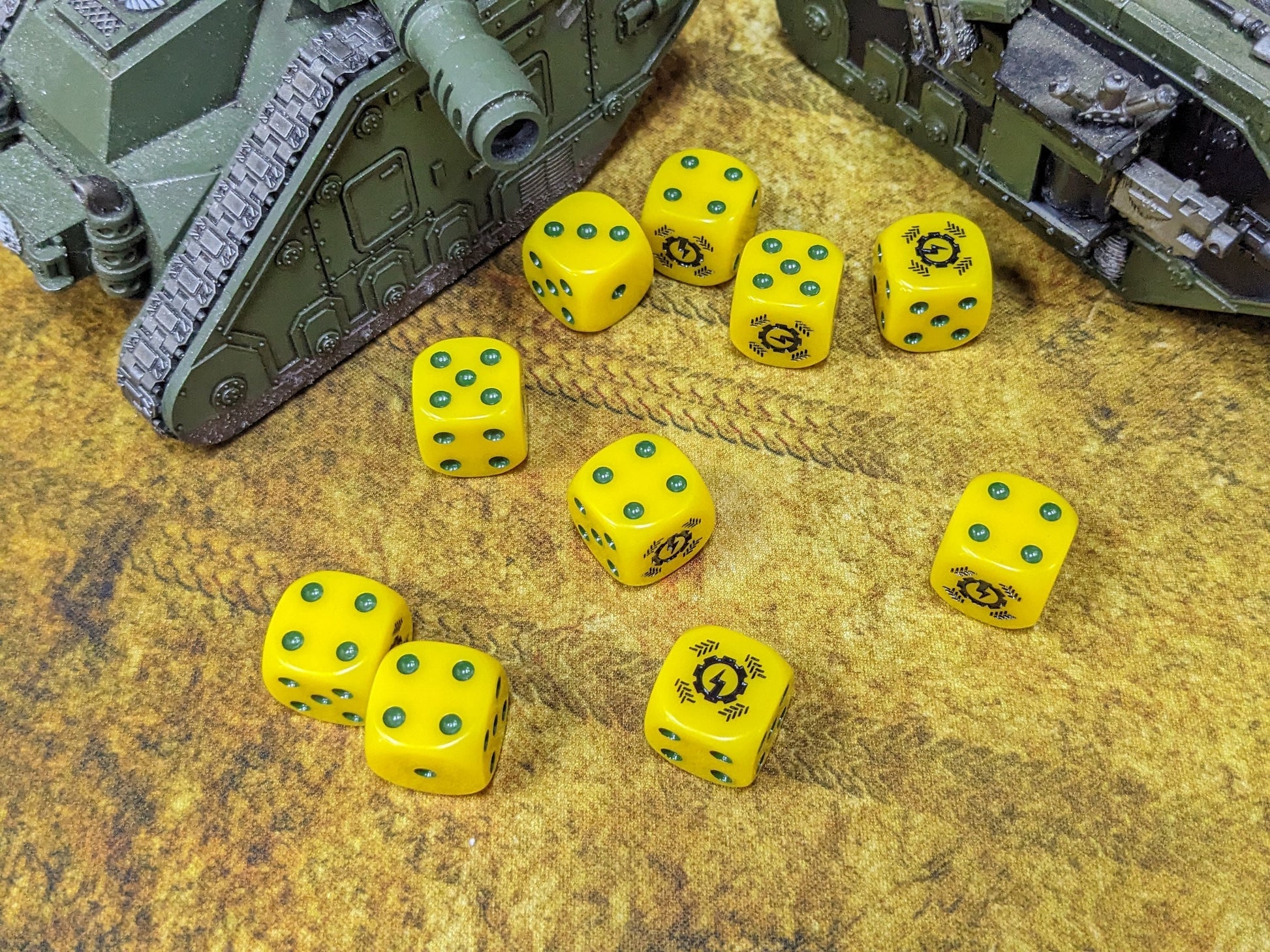 Steel Legion Tank Dice 16mm Inspired by Sci-Fi/Warhammer 40k