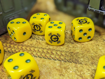 Steel Legion Tank Dice 16mm Inspired by Sci-Fi/Warhammer 40k