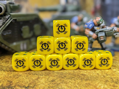 Steel Legion Tank Dice 16mm Inspired by Sci-Fi/Warhammer 40k