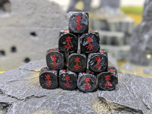 Dark Mystical Dynasty Dice 16mm Inspired by Sci-Fi