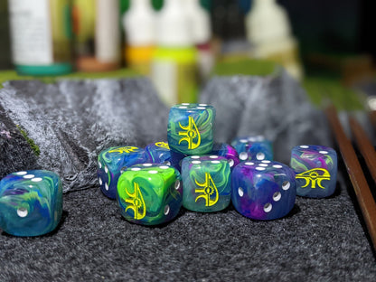 Eye of the Wraith Dice 16mm Inspired by Sci-Fi 10x