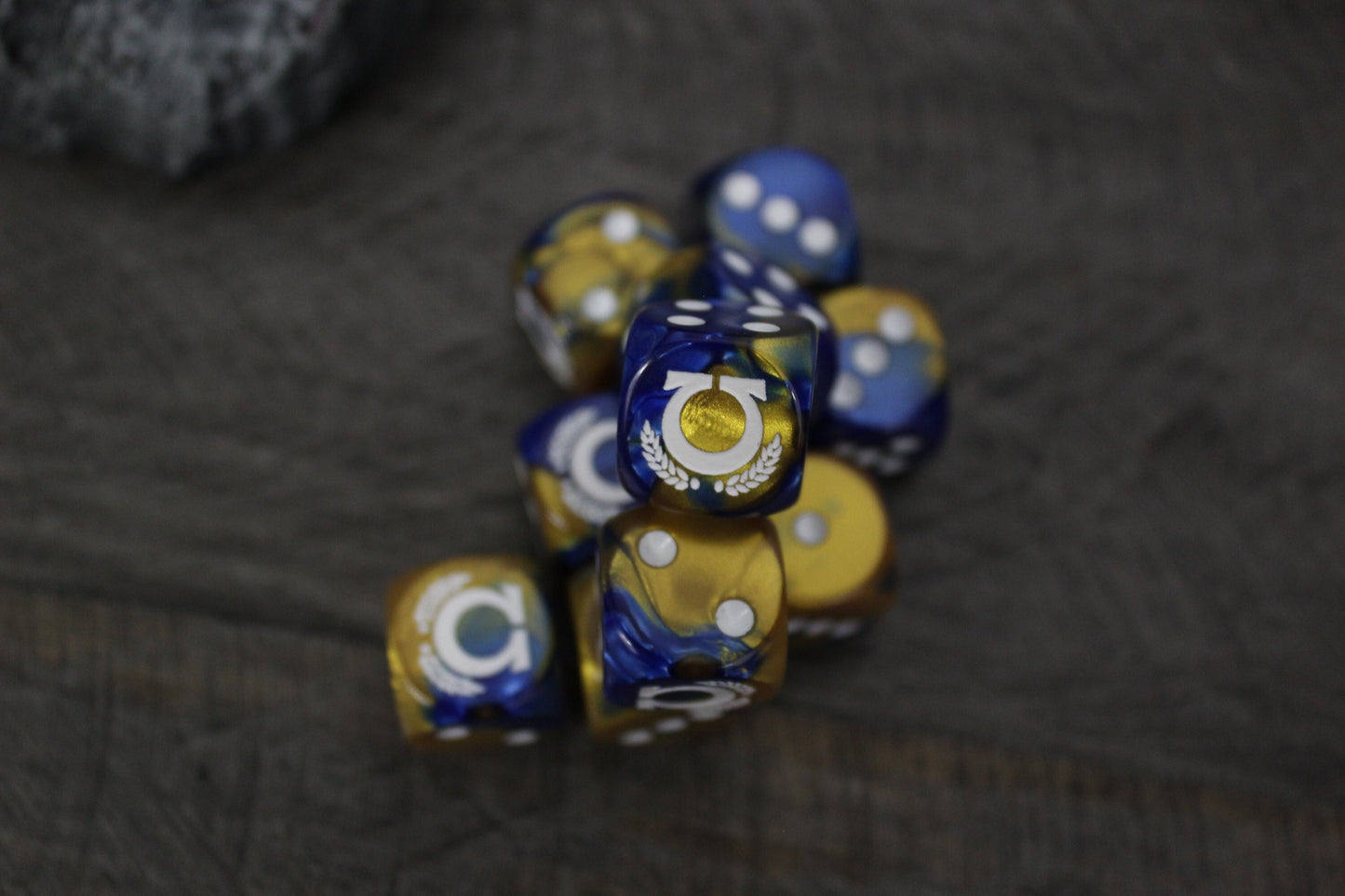 Space Smurf Omega Dice 16mm 10x