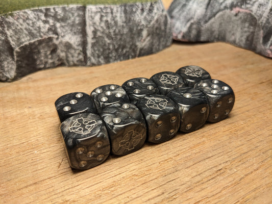 Legion of the Steel Cross Dice 16mm Inspired by Sci-Fi 10x