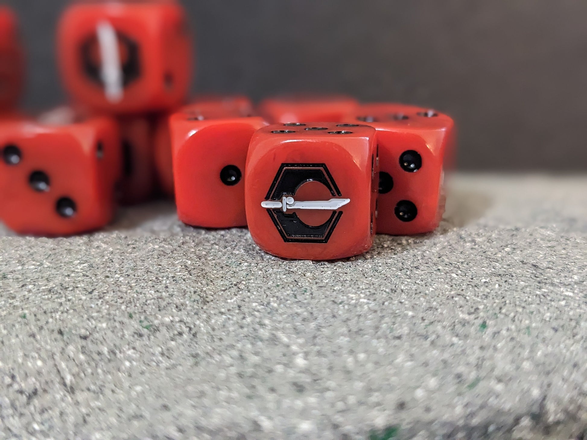 Fire Enclaves Dice 16mm Inspired by Sci-Fi 10x