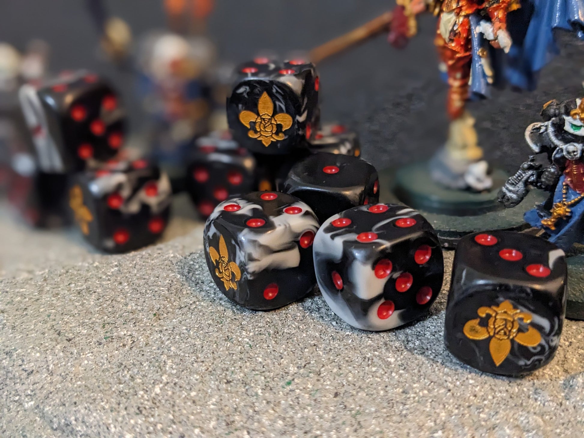 Order of the Holy Rose Dice 16mm Inspired by Sci-Fi/Fleur De Lis