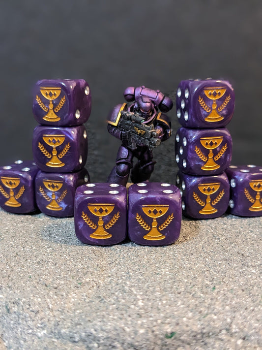 Imperial Chalice Dice 16mm 10x Inspired by Sci-Fi