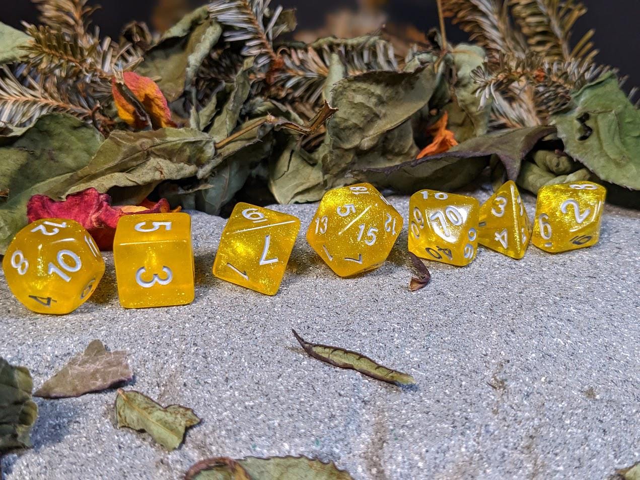 Glitter Acrylic DND Dice Set