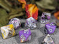 Multi-Color Marble Mix Acrylic DND Dice Set