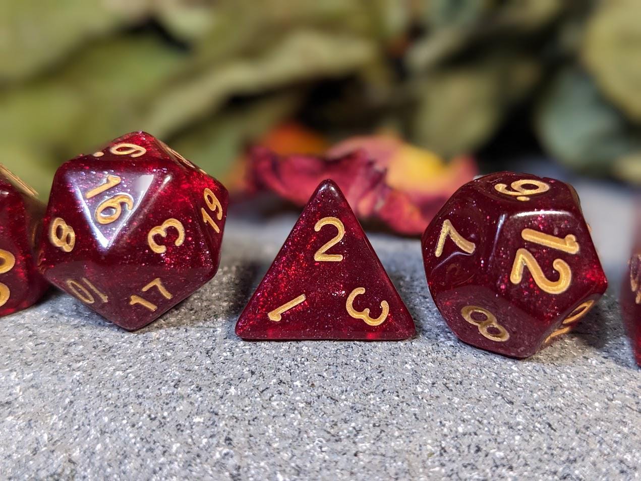 Glitter Acrylic DND Dice Set