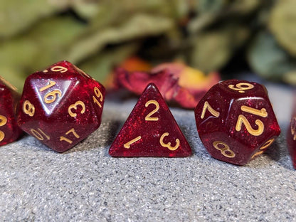 Glitter Acrylic DND Dice Set
