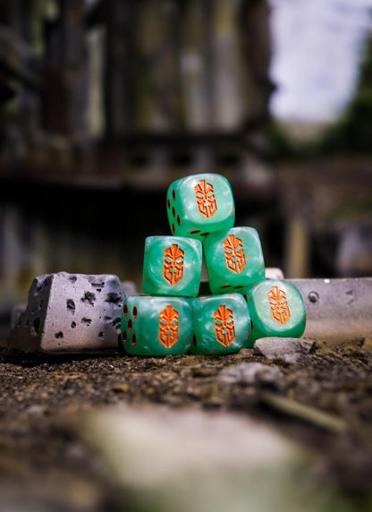 Thu League Dwarven Dice 16mm Inspired by Sci-Fi 10x
