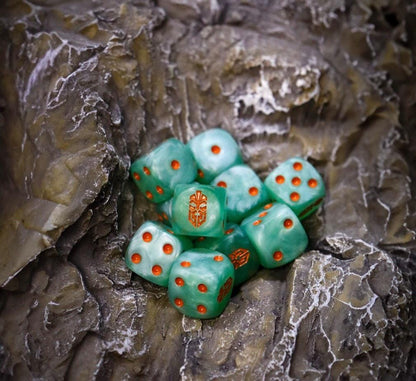 Thu League Dwarven Dice 16mm Inspired by Sci-Fi 10x
