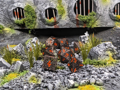 Hollow Maze Metal D&D Dice Set